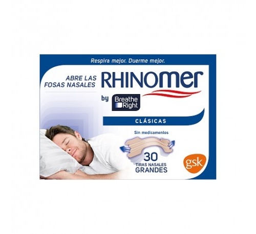 Rhinomer by breathe right - tira adh nasal (clasicas 30 u)