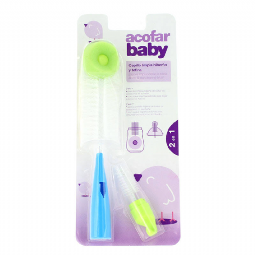 Cepillo limpiabiberon limpiatetina acofarbaby