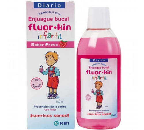 Fluor kin infantil enjuague bucal (fresa 500 ml)
