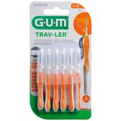 Cepillo interdental viaje - gum 1412 trav-ler (ultrafino 0.9 mm cilindrico 6u)