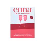 Copa menstrual enna cycle 2 unidades talla l + esterilizador