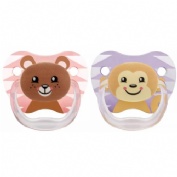 Chupete silicona dr brown´s prevent classic animal faces 6 - 12 meses 2 unidades niña - dr brown´s p