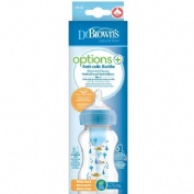 Biberon tetina silicona boca ancha - dr brown´s natural flow options+ (1 unidad 270 ml azul bosque)