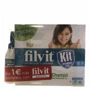 Filvit kit tratamento total + spray hogar+ gorro + peine + champu (kit 100 ml + 100 ml)