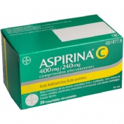 ASPIRINA C 400 mg/240 mg COMPRIMIDOS EFERVESCENTES , 20 comprimidos