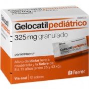 GELOCATIL PEDIATRICO 325 mg granulado , 12 sobres