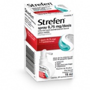 STREFEN SPRAY 8,75 MG/DOSIS SOLUCION PARA PULVERIZACION BUCAL SABOR MENTA , 15 ml