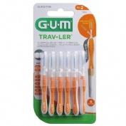 Cepillo interdental viaje - gum 1412 trav-ler (ultrafino 0.9 mm cilindrico 6u)