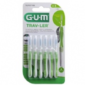 Cepillo interdental viaje - gum 1414 trav-ler (ultrafino 1.1 mm conico 6u)