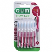 Cepillo interdental viaje - gum 1612 trav-ler (cilindrico 1.4 mm 6 u)
