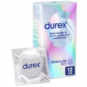 Durex invisible extra fino extra lubricado - preservativos (12 u)