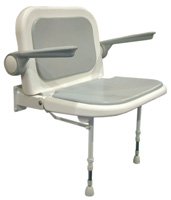 ASIENTO ABATIBLE CON RESPALDO Y BRAZOS AJUSTABLES
