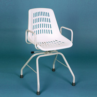 SILLA GIRATORIA DE ACERO INOXIDABLE
