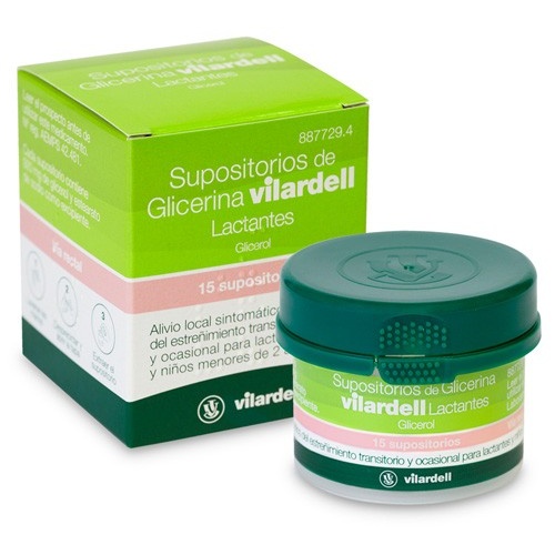 SUPOSITORIOS DE GLICERINA VILARDELL LACTANTES, 15 supositorios