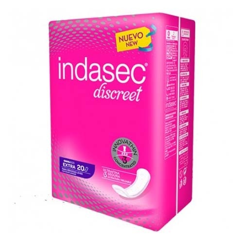 Compresa perdidas leves indasec discreet extra 20 unidades - indasec discreet