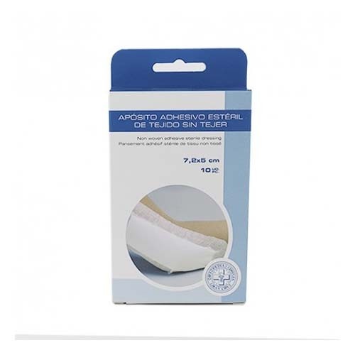 Gran cruz - aposito esteril adhesivo tejido sin tejer (10 unidades 7,2 cm x 5 cm)